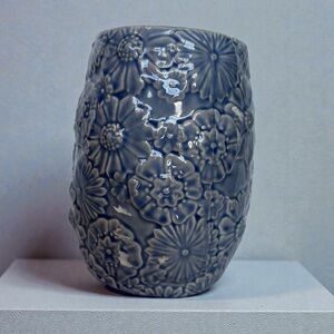 Floral Blue Vase